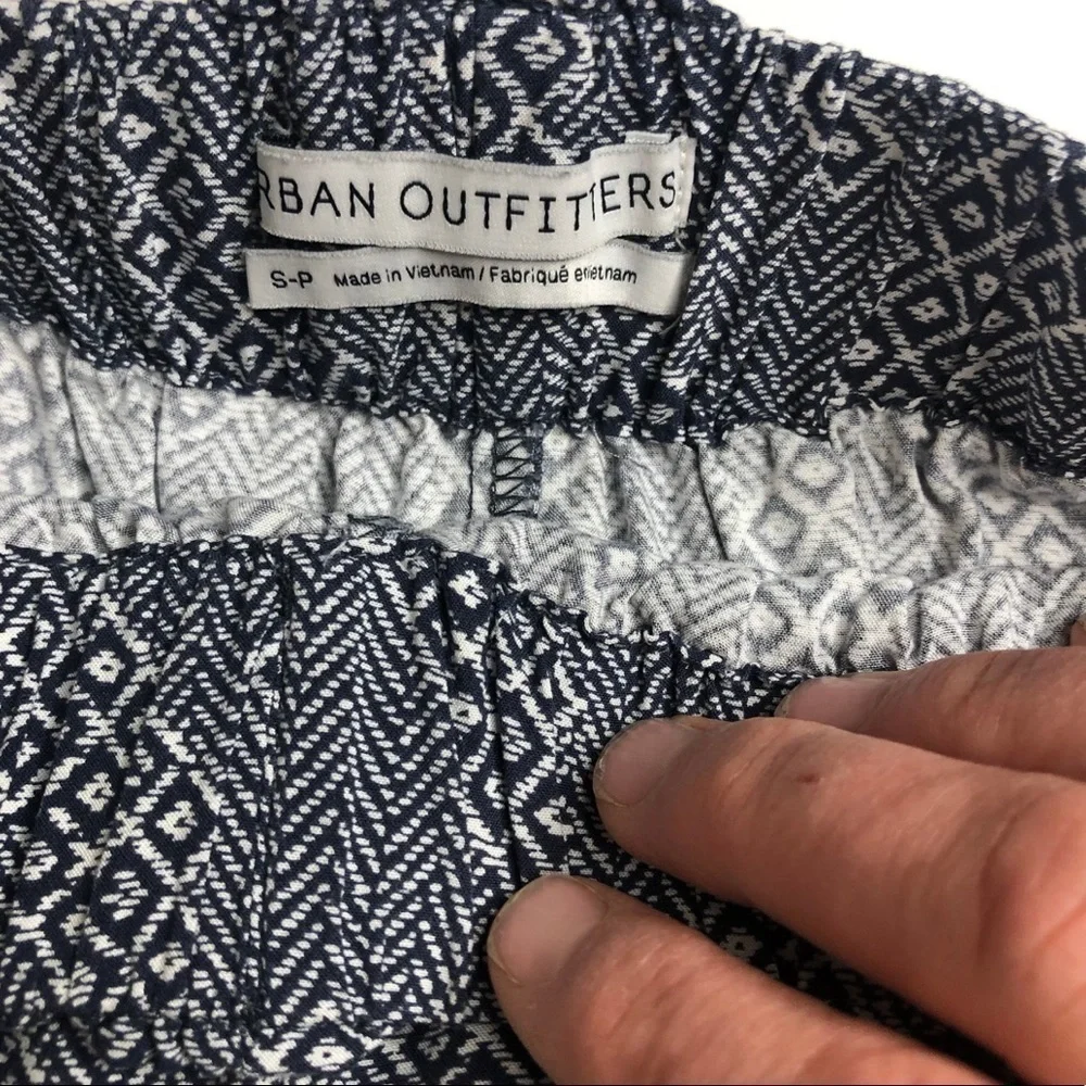 Urban Outfitters Navy and White Harem Pants Sz S